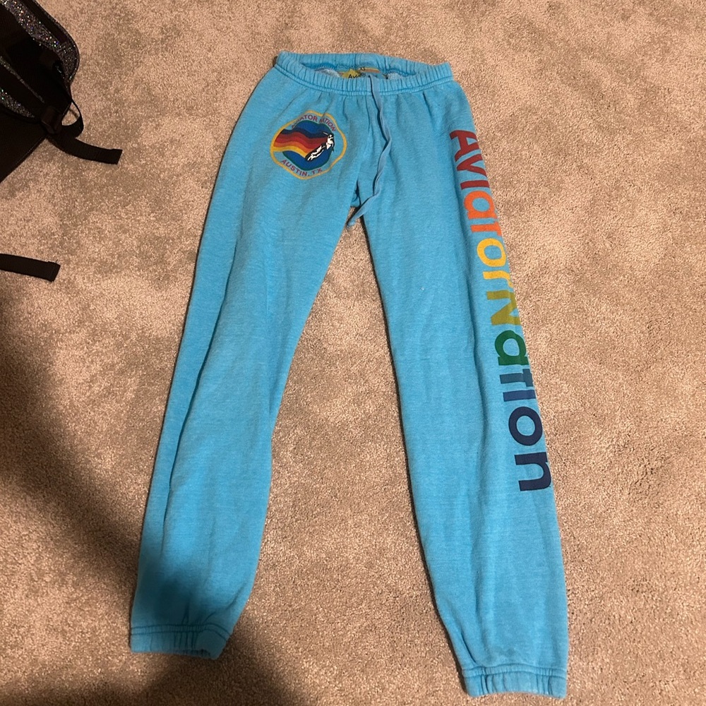 Blue Aviator Nation sweatpants